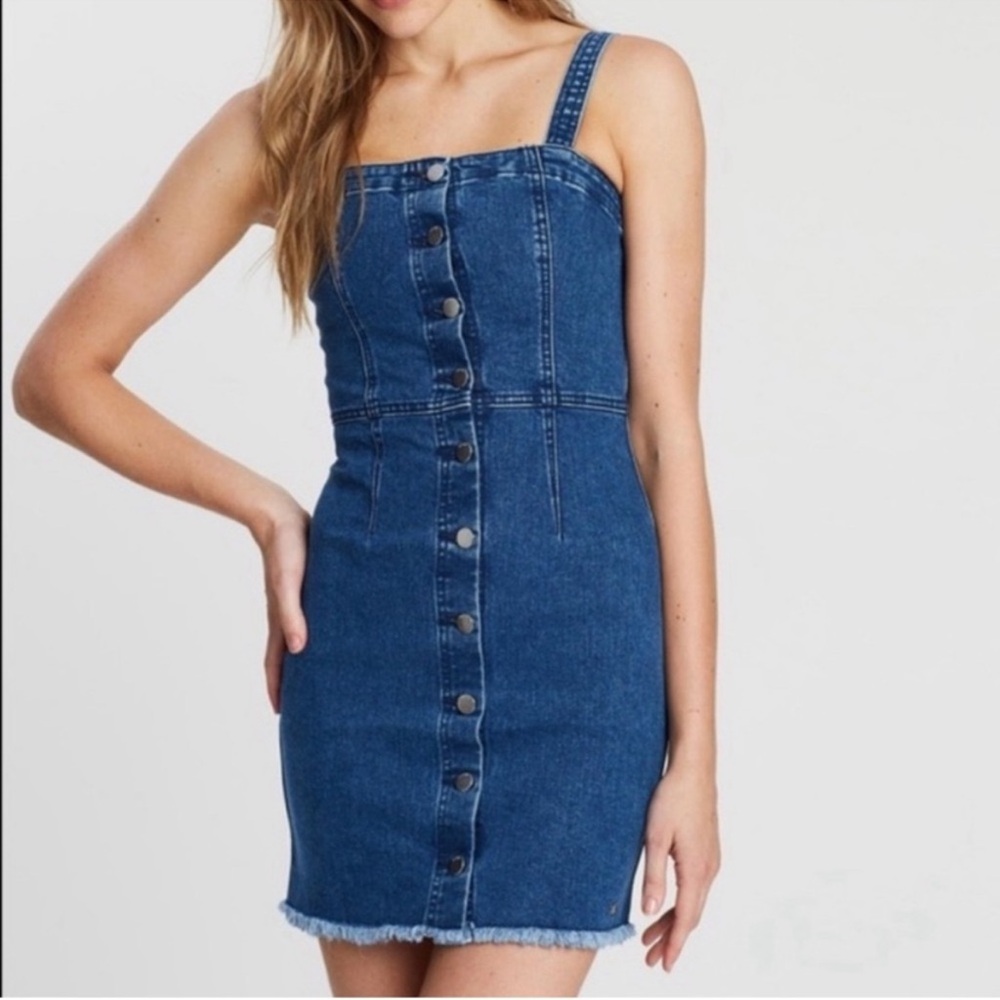 Volcom Blue Denim Mini Dress